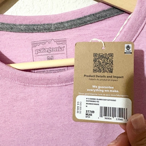 NWT Patagonia Women's Channel Islands Pocket T-Shirt. Size XS or M - Picture 7 of 8